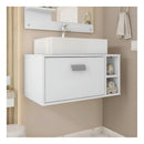 Gabinete Armário Suspenso Banheiro Branco Towel Caemmun Branco