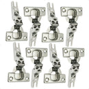 Kit 08 Dobradiças Aço Guarda Roupa Armário 26mm Colo Alto