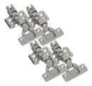 Kit 04 Dobradiças Aço Guarda Roupa Armário 35mm Calço Fixo