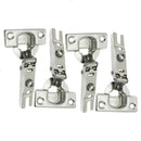 Kit 04 Dobradiças Aço Guarda Roupa Armário 26mm Colo Baixo