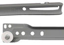 Kit 01 Par De Corrediça Gaveta Simples Roldana Cinza 300mm