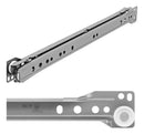 Kit 01 Par De Corrediça Gaveta Simples Roldana Cinza 300mm