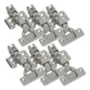 Kit 06 Dobradiças Aço Guarda Roupa Armário 35mm Calço Fixo