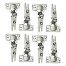 Kit 08 Dobradiças Aço Guarda Roupa Armário 26mm Colo Baixo